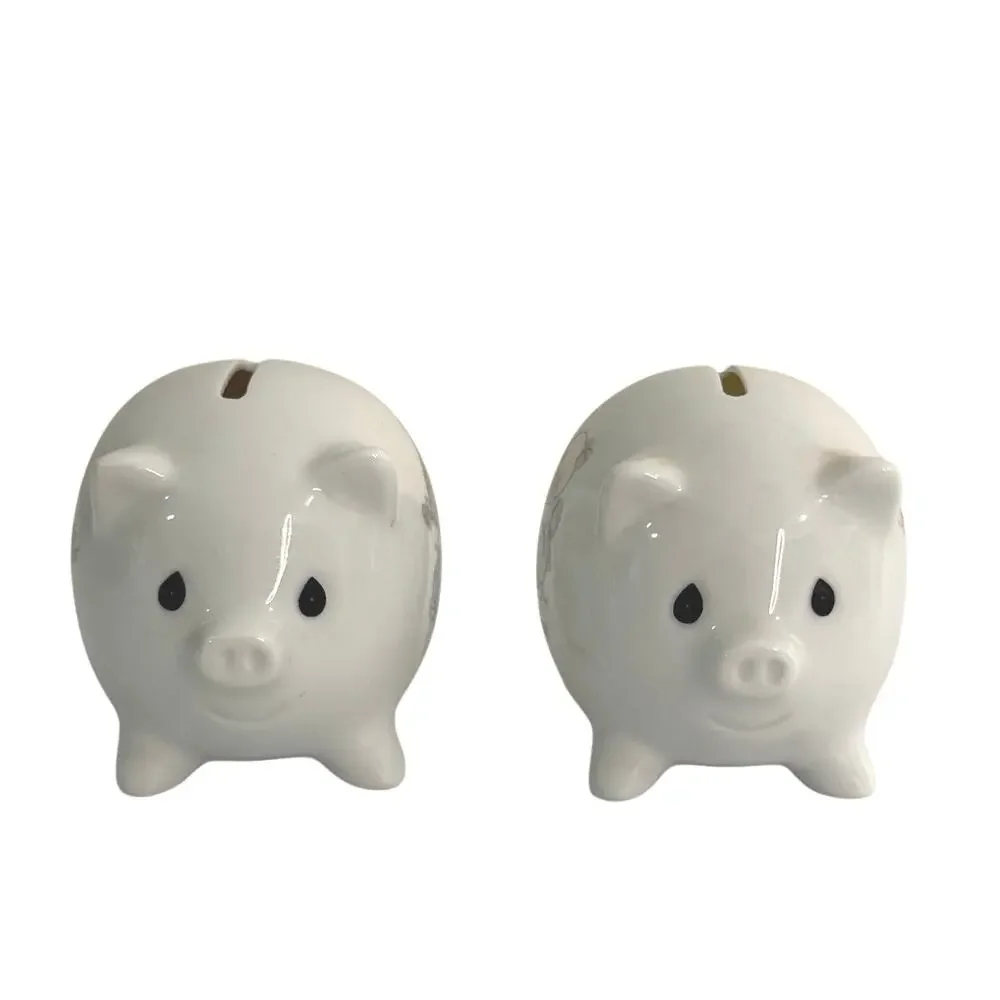 Vintage Precious Moments Enesco bundle of 2 ceramic piggy banks